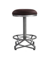 ACME Evangeline Rustic Brown Fabric & Black Counter Height Stool (Set-2) Model 73902
