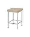ACME Raine Beige Velvet & Chrome Counter Height Stool (Set-2) Model 74007