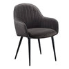 ACME Caspian Dark Gray Fabric & Black Side Chair (Set-2) Model 74011