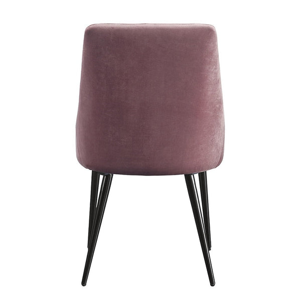 ACME Caspian Pink Fabric & Black Side Chair (Set-2) Model 74012