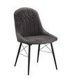 ACME Abraham Gray Fabric & Black Side Chair (Set-2) Model 74016