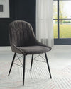 ACME Abraham Gray Fabric & Black Side Chair (Set-2) Model 74016