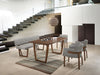 Modrest Jordan Modern Walnut & Grey Dining Set Model VGMAJORDAN-SET-1