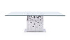 Modrest Edwin Modern Glass & Stainless Steel Dining Table Model VGVCT1828