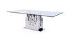 Modrest Edwin Modern Glass & Stainless Steel Dining Table Model VGVCT1828