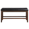 ACME Urbana Black Synthetic Leather & Espresso Counter Height Bench Model 74634
