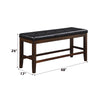 ACME Urbana Black Synthetic Leather & Espresso Counter Height Bench Model 74634