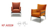 Divani Casa Joseph Modern Orange Fabric Accent Chair Model VGKKKF.A002-ORG