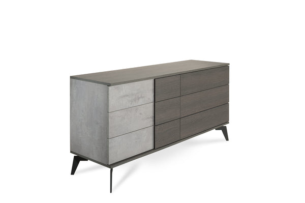 Nova Domus Palermo Italian Modern Faux Concrete & Grey Bedroom Set Model VGACPALERMO-SET