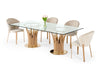 Modrest Paxton Modern Glass & Rosegold Dining Table Model VGVCT817L