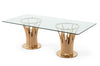 Modrest Paxton Modern Glass & Rosegold Dining Table Model VGVCT817L