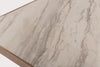 Marston Modern White Marble & Rosegold Dining Table