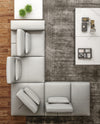 Accenti Italia Enjoy Italian Modern Light Grey Leather Left Facing Sectional Sofa Model VGDDENJOY-LTGRY