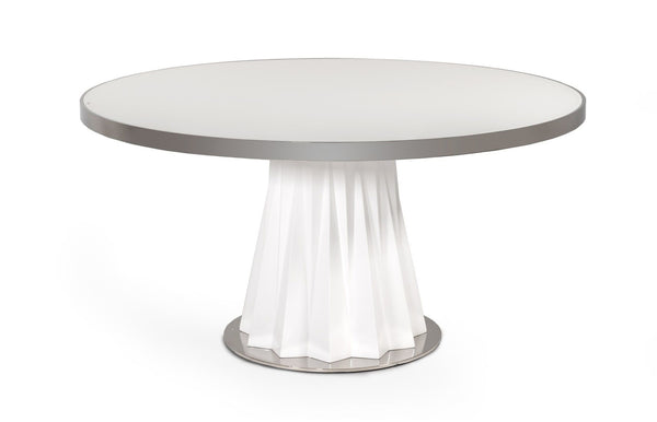 Modrest Cabaret Modern White Round Dining Table Model VGVCT1799