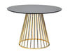Modrest Holly Modern Black & Gold Round Dining Table Model VGFH-FDT7012-BLK