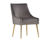 Modrest Castana Modern Grey Velvet & Gold Dining Chair (Set Of 2) Model VGRH-RHS-DC-101-GRY