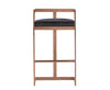 Halifax Modern Black Velvet & Rosegold Bar Stool