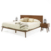 Eastern King Modrest Carmen & Marshall Mid Century Modern Walnut Bed With Nightstands Set Model VGMABR-79BR-39-SET-EK