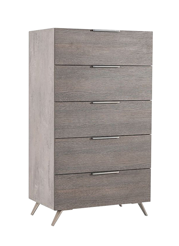 Bronx Italian Modern Faux Concrete & Grey Chest