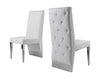 Modrest Kilson Modern White Leatherette & Stainless Steel Dining Chair (Set Of 2) Model VGVCB1819-WHT