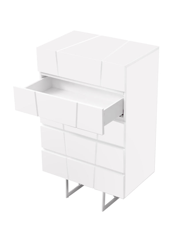 Modrest Chrysler Modern White Chest Model VGVCJ8978-5H-WHT