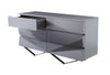 Modrest Duke Modern Grey & Black Gun Chrome Dresser Model VGVCJ1811-D-GRY