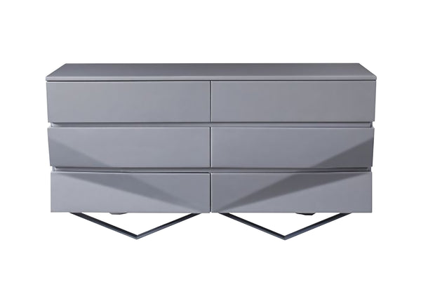 Modrest Duke Modern Grey & Black Gun Chrome Dresser Model VGVCJ1811-D-GRY