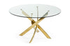 Modrest Pyrite Modern Round Glass Dining Table Model VGEWF2133AG