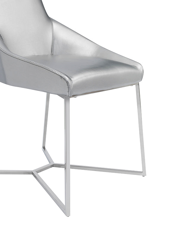 Modrest Sarah Modern Pearl Grey Leatherette Dining Chair (Set Of 2) Model VGZAY917-PRL