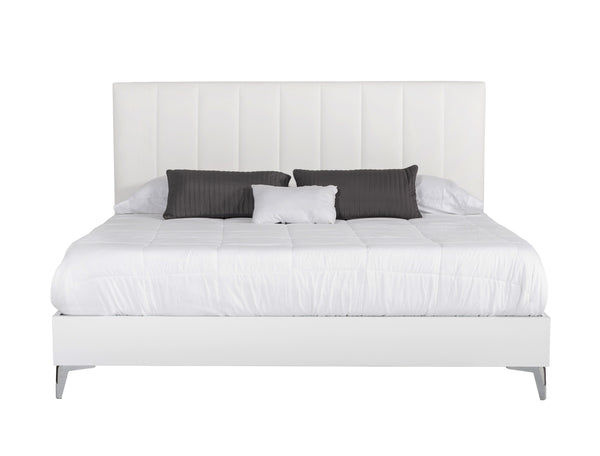 Nova Domus Angela Italian Modern White Eco Leather BedModel VGACANGELA-BED