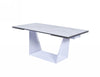 Modrest Baldwin Modern White Ceramic Extendable Dining Table Model VGNS-GD8684-C