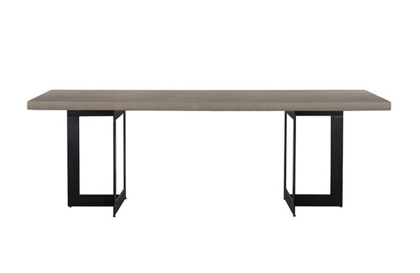 Modrest Sharon Modern Concrete & Black Metal Dining Table Model VGLBOWEN-DT200-01