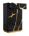Aspen Modern Black & Gold Chest