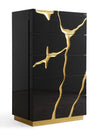 Aspen Modern Black & Gold Chest