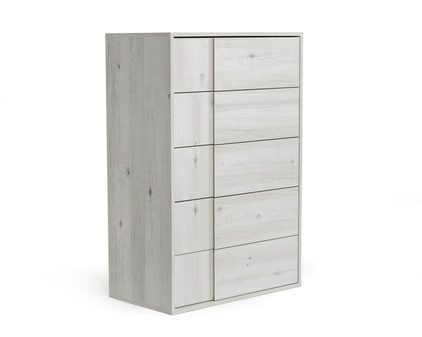 Asus Italian Modern White Washed Oak Chest
