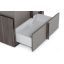 Nova Domus Lucia Italian Modern Matte Grey|Elm Grey Bed & 2 Nightstands Set Model VGACLUCIA-BEDNS-SET