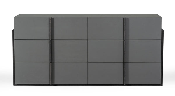 Nova Domus Lucia Italian Modern Elm And Matte Grey Dresser Model VGACLUCIA-DRS-GRY