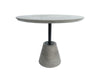 Modrest Nathrop Modern Grey Concrete & Black Metal Round Dining Table Model VGGR614190