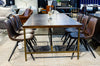Shane Modern Acacia & Brass Dining Table