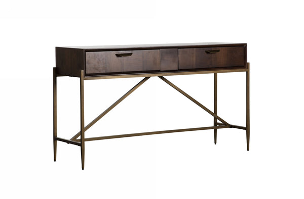 Modrest Shane Modern Acacia & Brass Console Table Model VGNX-MEMPHIS-20181