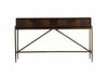 Shane Modern Acacia & Brass Console Table