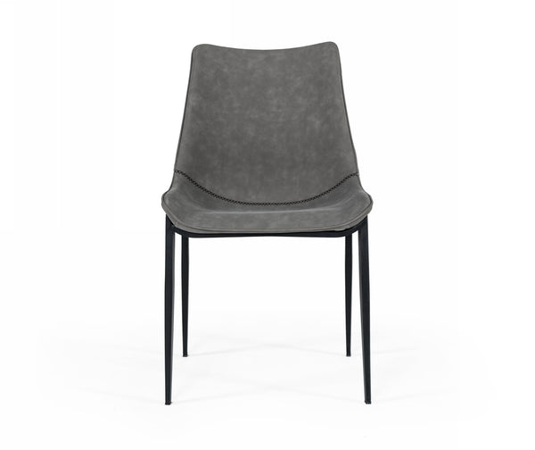 Modrest Frasier Modern Grey Eco Leather Dining Chair (Set Of 2 ) Model VGHR-3501