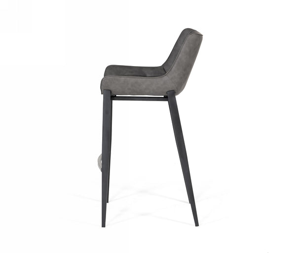 Modrest Robert Modern Grey Eco Leather Bar Stool Model VGHR5366-B