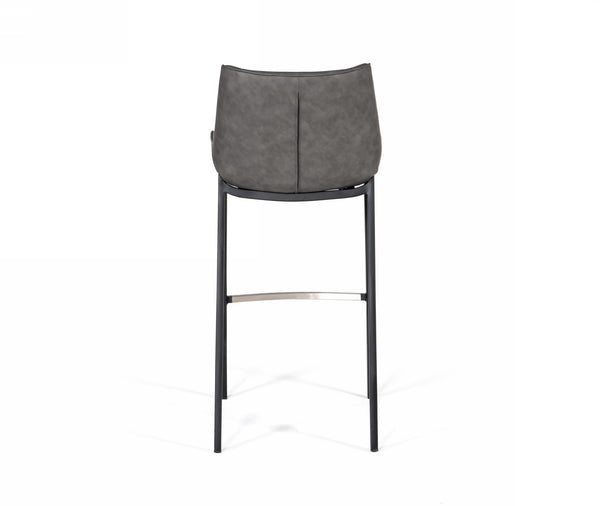 Modrest Robert Modern Grey Eco Leather Bar Stool Model VGHR5366-B