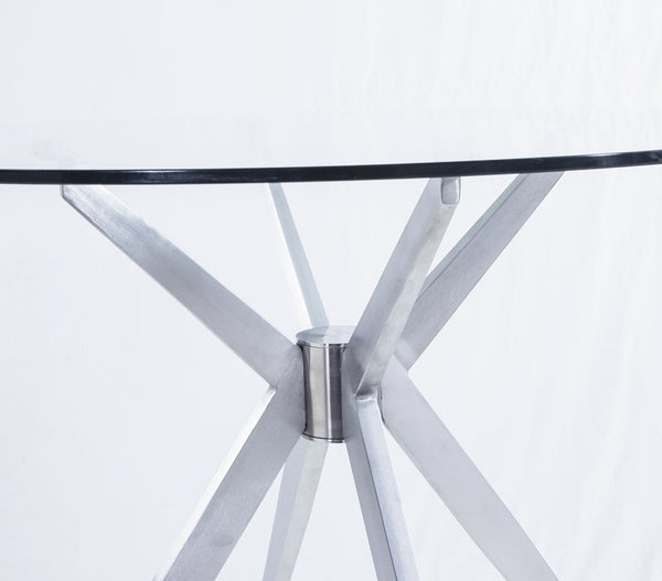 Modrest Dallas Modern Brushed Stainless Steel Dining Table Model VGHR7038-BSS