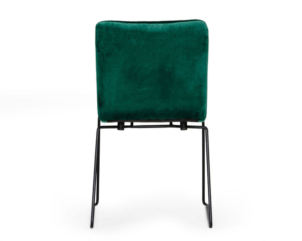 Modrest Yannis Modern Green Fabric Dining Chair (Set Of 2) Model VGMAMI-913-GRN