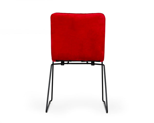 Modrest Yannis Modern Red Fabric Dining Chair (Set Of 2) Model VGMAMI-913-RED