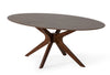 Modrest Prospect Modern Oval Walnut Dining Table Model VGMAMIT-5276-1