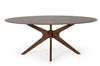 Modrest Prospect Modern Oval Walnut Dining Table Model VGMAMIT-5276-1