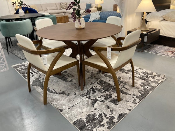 Modrest Prospect Modern Round 59" Walnut Dining Table Model VGMAMIT-5276-2